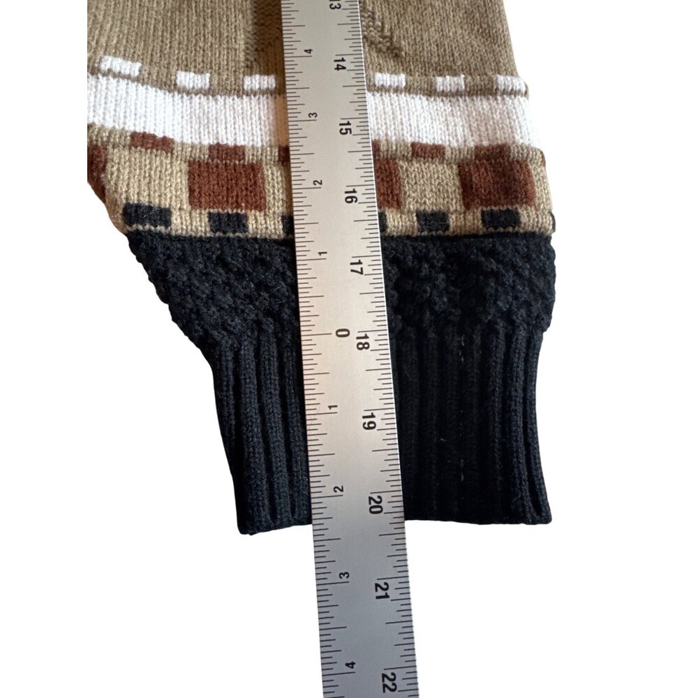 Vintage Bachrach Mens L Sweater 90s Geometric Knit Grandpacore Retro Pullover - Picture 7 of 7
